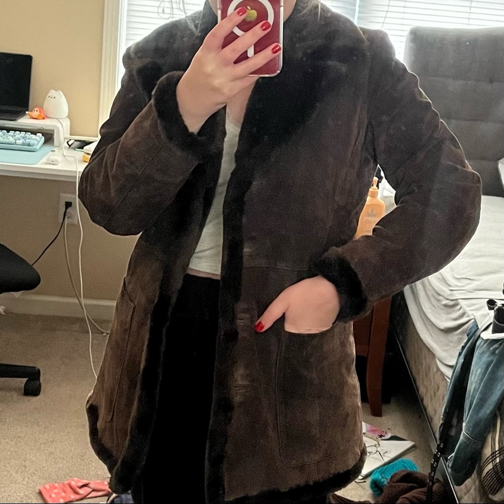 🤎 vintage brown suede penny lane coat 🤎